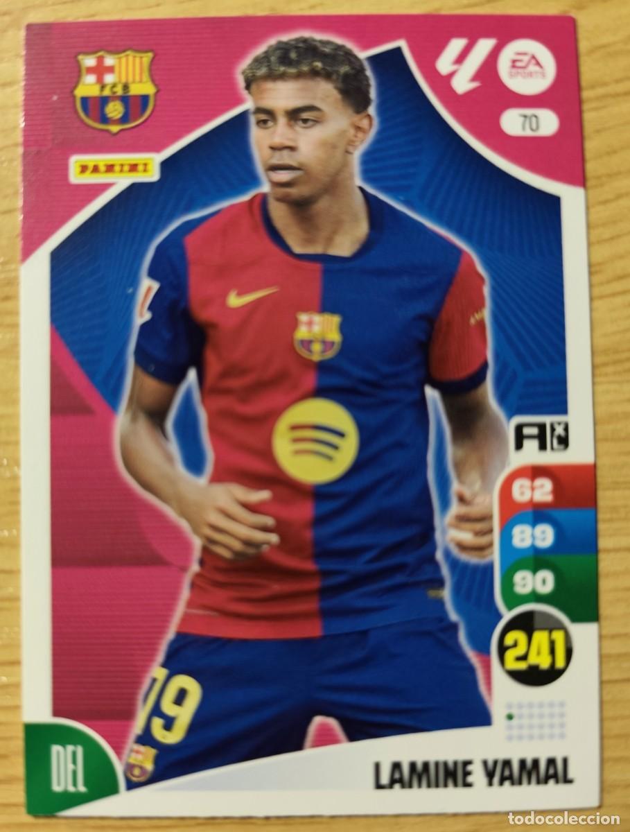 Cromos de f&uacute;tbol: N&deg; 70 LAMINE YAMAL FC BARCELONA ADRENALYN 24-25 PANINI 2024 2025