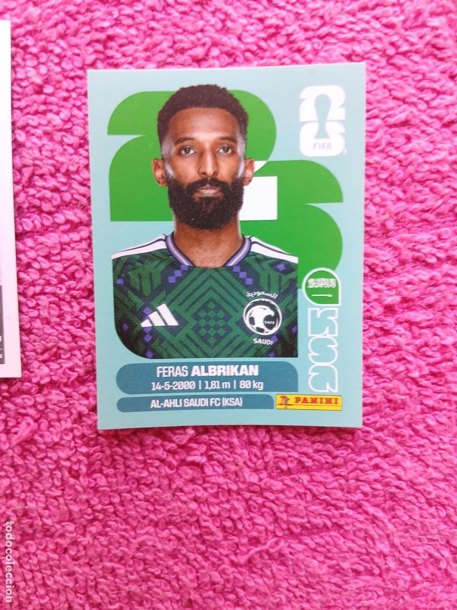 Cromos de f&uacute;tbol: FIFA World Cup 2026 feras albrikan ksa 18 selecci&oacute;n de arabia saudita ksa18 panini 2026