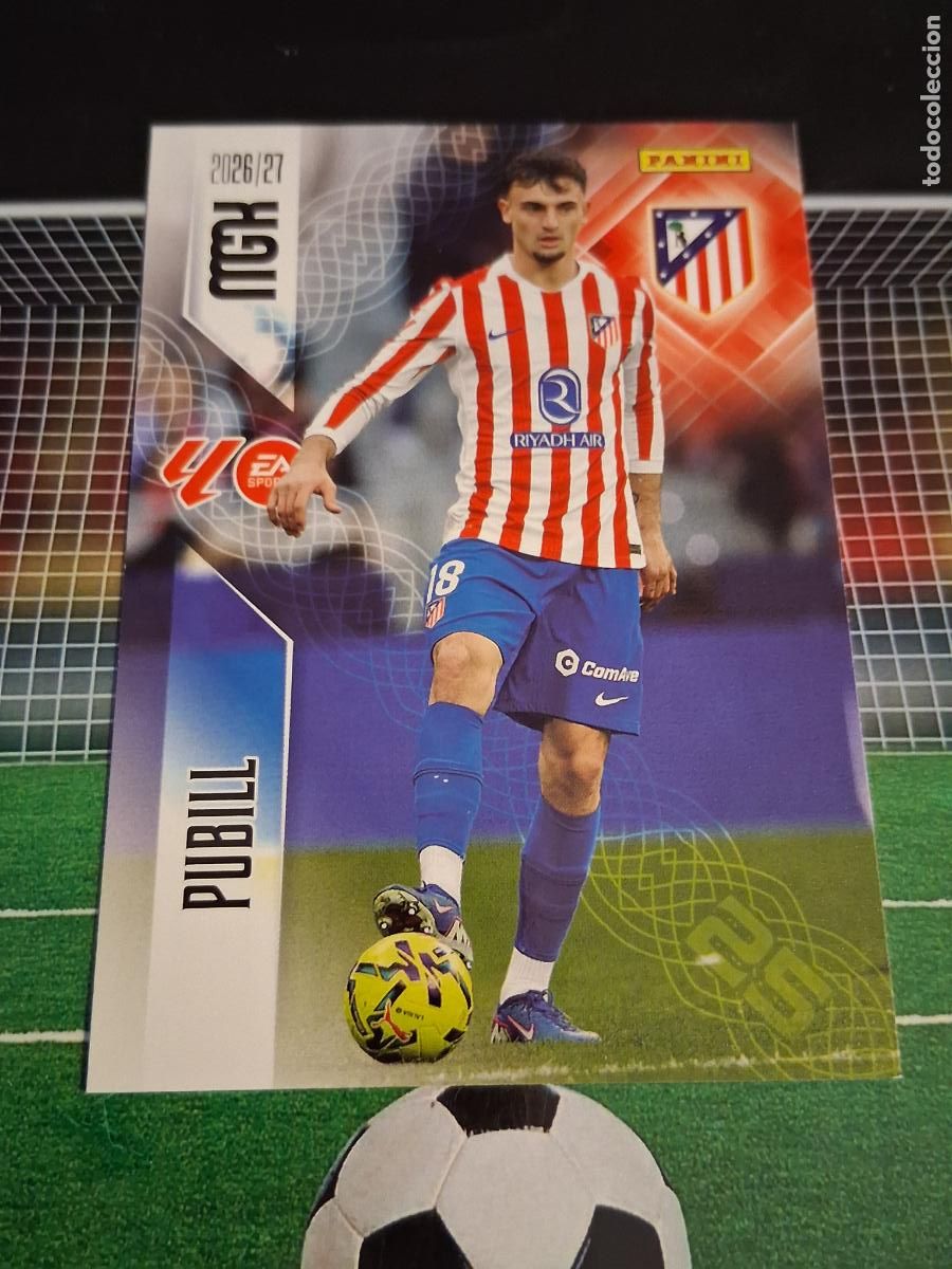 Cromos de f&uacute;tbol: 60 PUBILL ATLETICO DE MADRID CROMOS MEGACRACKS MGK LIGA FUTBOL PANINI 2026 2027 26 27