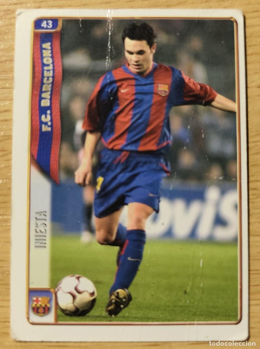 Cromos de Futebol: CARD INIESTA n&ordm; 43 LAS FICHAS DE LA LIGA 2005 MUNDICROMO FC BARCELONA 2004 2005