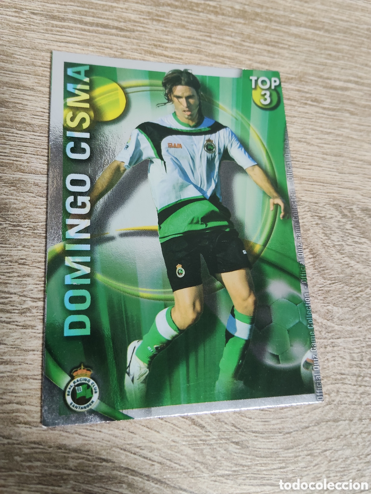 Cromos de f&uacute;tbol: Mundicromo las fichas de la liga 2010 2011 10 11 585 Domingo Cisma Racing de Santander fondo verde