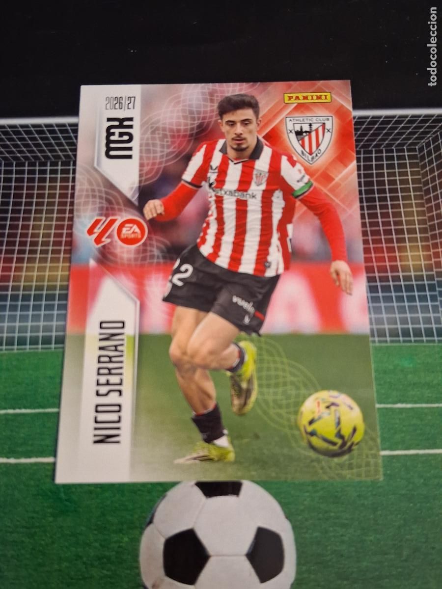 Cromos de f&uacute;tbol: 49 NICO SERRANO ATHLETIC DE BILBAO CROMOS MEGACRACKS MGK LIGA FUTBOL PANINI 2026 2027 26 27
