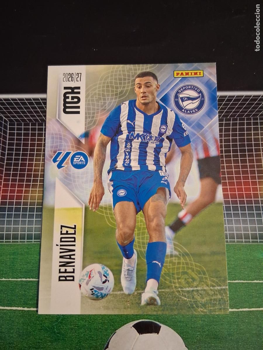 Cromos de f&uacute;tbol: 27 BENAVIDEZ DEPORTIVO ALAVES CROMOS MEGACRACKS MGK LIGA FUTBOL PANINI 2026 2027 26 27