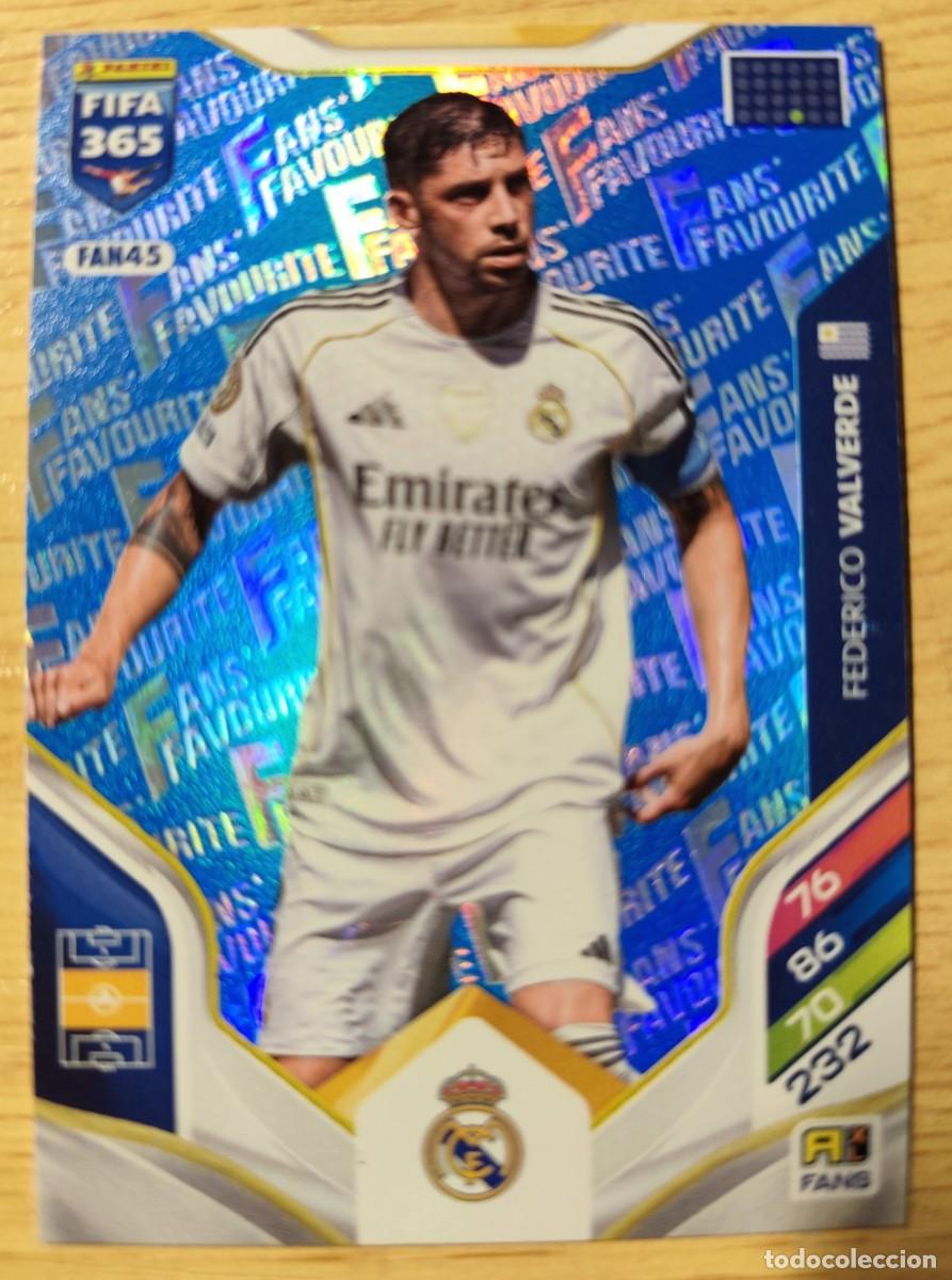 Cromos de f&uacute;tbol: CARD FAN45 AZUL FEDE VALVERDE REAL MADRID ADRENALYN FIFA 365 2025 2026 25 26