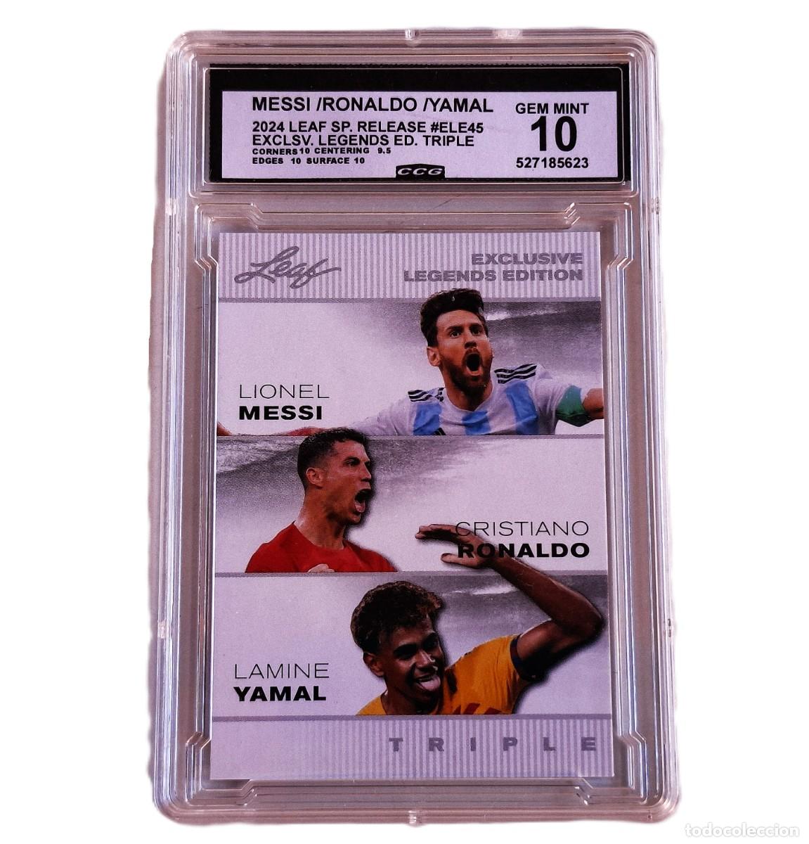 Cartes &agrave; collectionner de Football: MESSI / RONALDO / YAMAL - TARGETA CCG GEM MINT 10