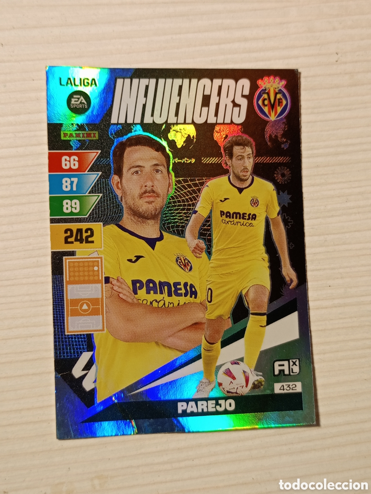 Cartes &agrave; collectionner de Football: PAREJO VILLARREAL N⁰ 432 INFLUENCERS ADRENALYN 2023 2024 23 24