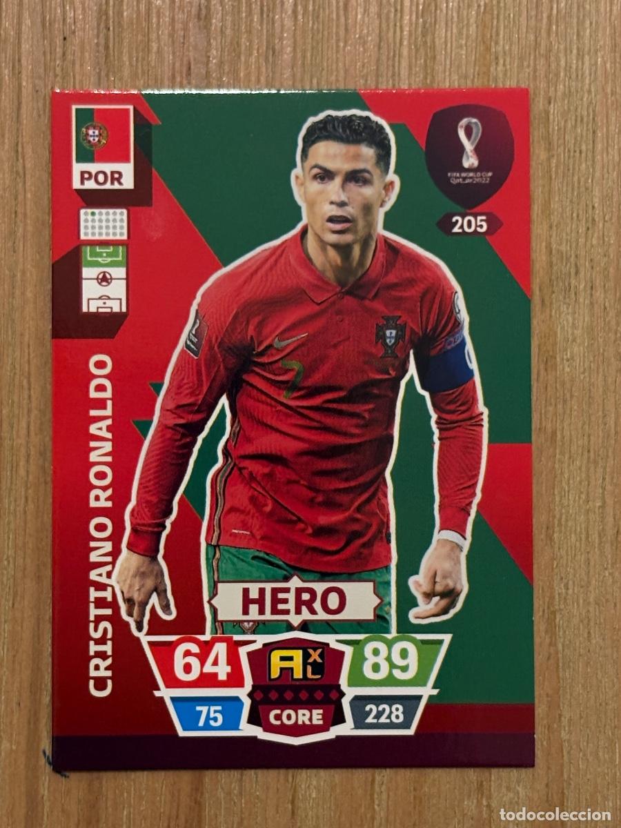 Cromos de f&uacute;tbol: 28. CROMO PANINI QATAR 2022 WORLD CUP CRISTIANO RONALDO N 205 ADRENALYN