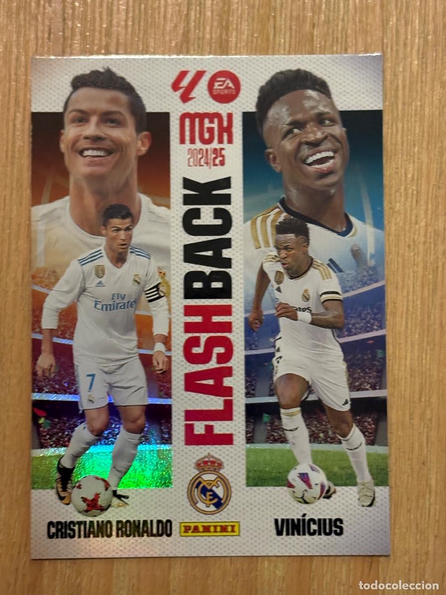 Cromos de f&uacute;tbol: 28. CROMO MEGACRACKS PANINI 2024-25 24-25 VINICIUS CRISTIANO RONALDO FLASHBACK N 425