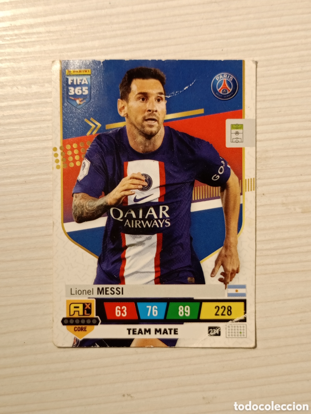 Cartes &agrave; collectionner de Football: FIFA 365 ADRENALYN 2022 2023 22 23 ALBUM PANINI LIGA N 234 PARIS SAINT-GERMAIN LIONEL MESSI