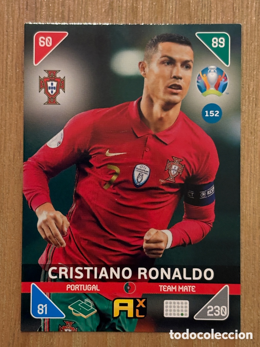Cromos de f&uacute;tbol: 28. CROMO CRISTIANO RONALDO ADRENALYN N 152 EURO 2020