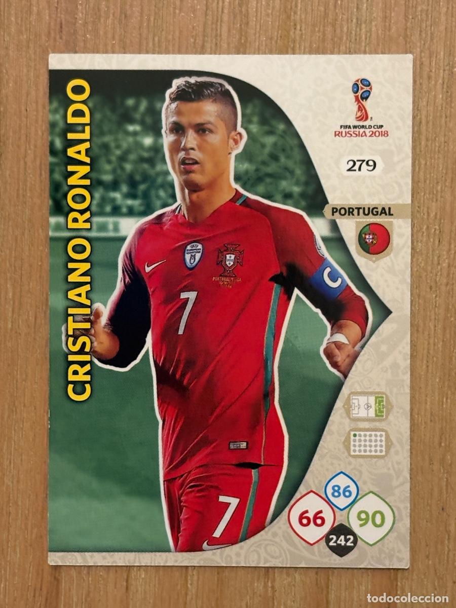 Figurine di Calcio: 28. CROMO ADRENALYN CRISTIANO RONALDO N 279 RUSIA 2018 WORLD CUP MUNDIAL F&Uacute;TBOL