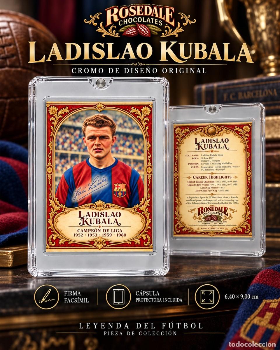Cartes &agrave; collectionner de Football: LADISLAO KUBALA &ndash; ROSEDALE CHOCOLATES &ndash; CROMO ORIGINAL VINTAGE