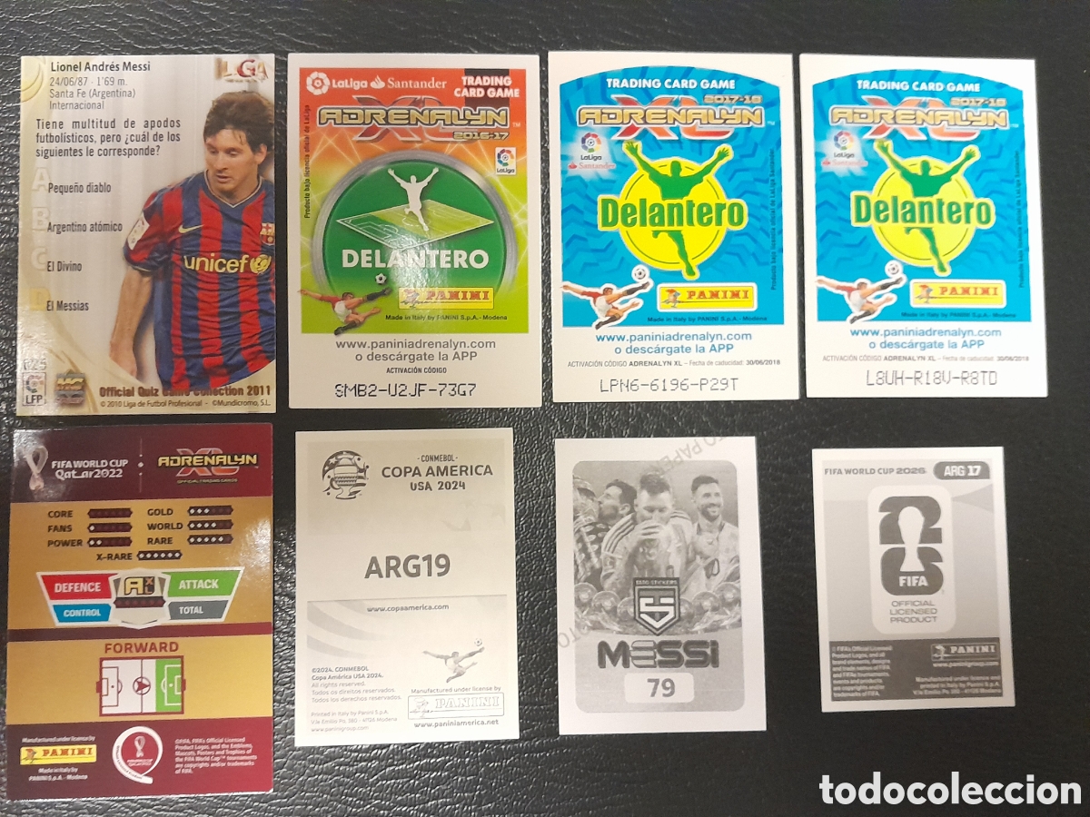Cromos de f&uacute;tbol: 8 Messis !!!! Barsa y selecci&oacute;n - Foto 4