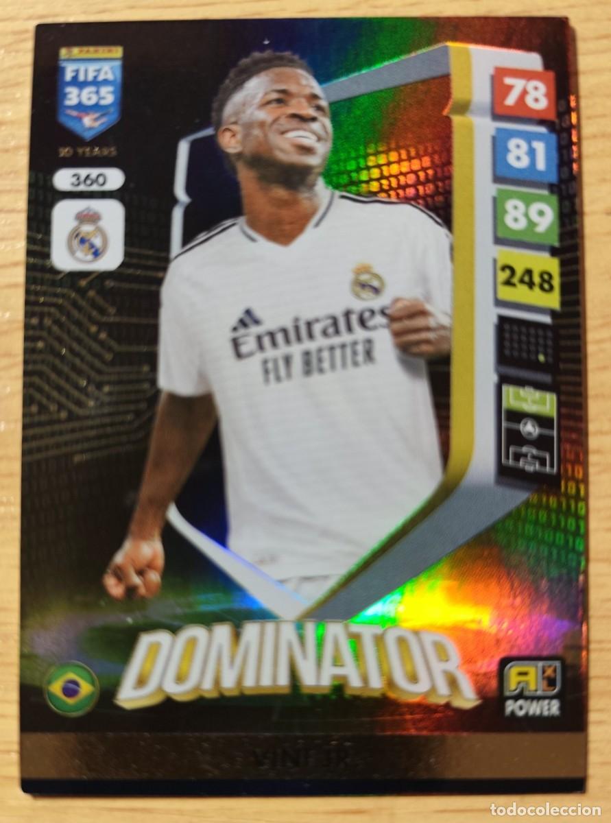 Cromos de f&uacute;tbol: CARD 360 VINICIUS VINI JR REAL MADRID DOMINATOR PANINI FIFA 365 2024 2025 24 25