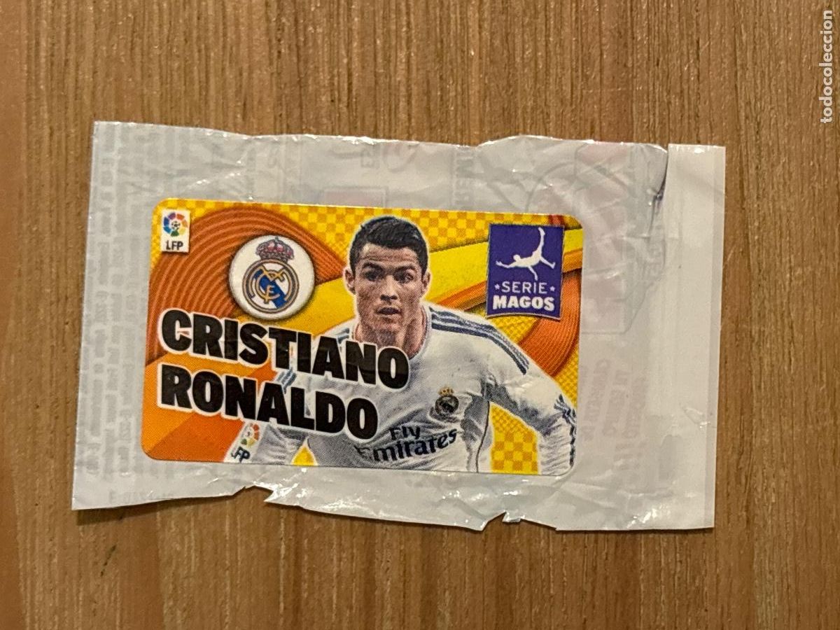 Football Stickers: 28. CROMO CRISTIANO RONALDO REAL MADRID SERIE MAGOS CHICLE LIGA EDICIONES ESTE 2014-15 14-15