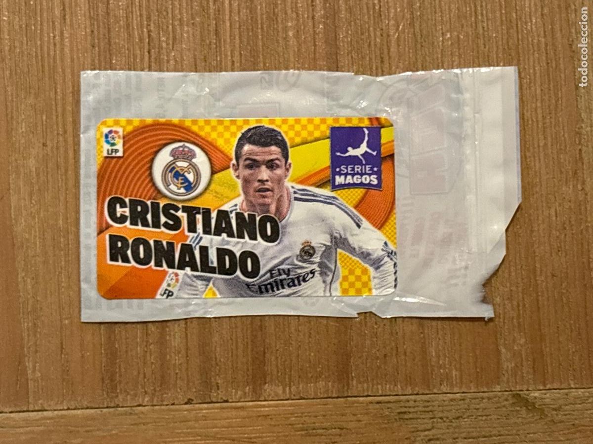 Cromos de f&uacute;tbol: 28. CROMO CRISTIANO RONALDO REAL MADRID SERIE MAGOS CHICLE LIGA EDICIONES ESTE 2014-15 14-15