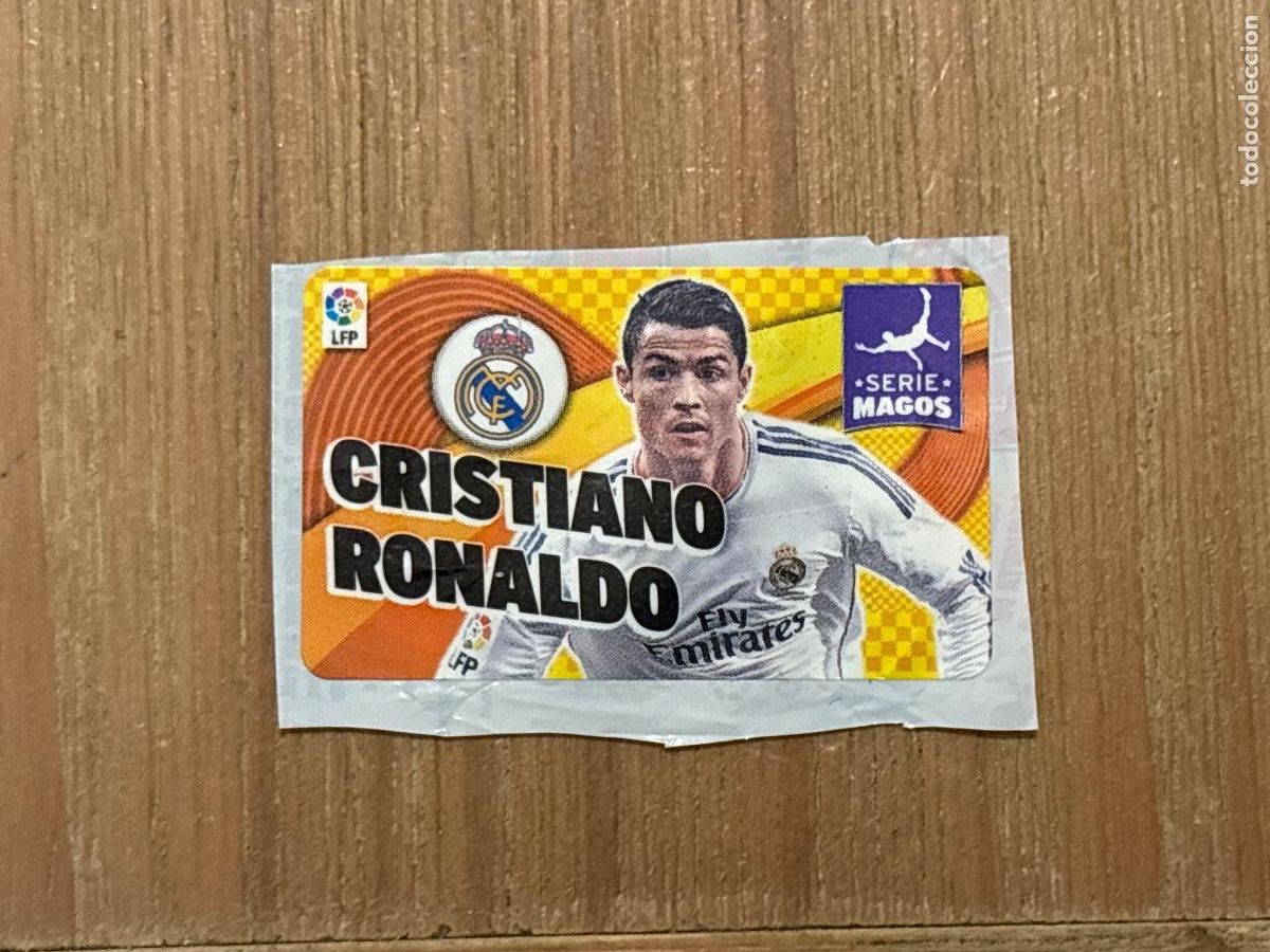Cromos de f&uacute;tbol: 28. CROMO CRISTIANO RONALDO REAL MADRID SERIE MAGOS CHICLE LIGA EDICIONES ESTE 2014-15 14-15