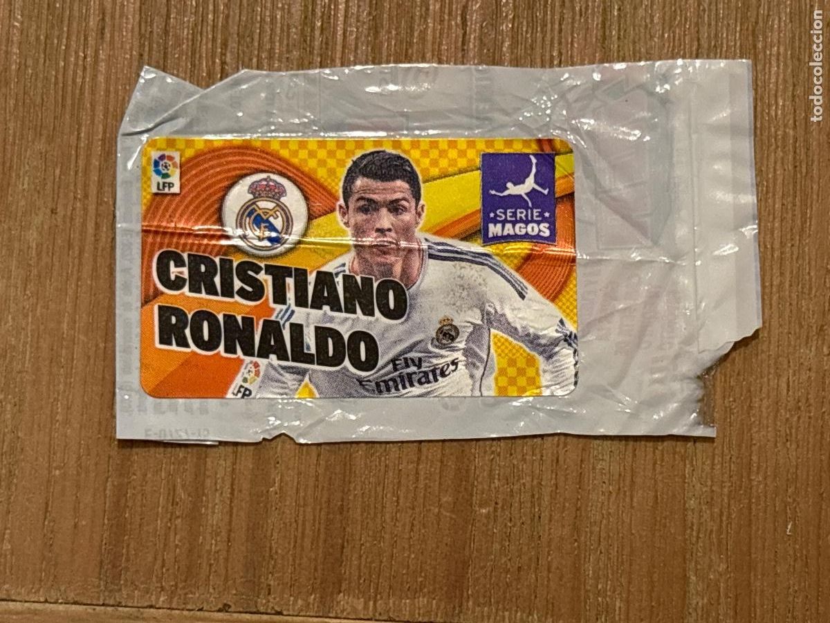 Cromos de f&uacute;tbol: 28. CROMO CRISTIANO RONALDO REAL MADRID SERIE MAGOS CHICLE LIGA EDICIONES ESTE 2014-15 14-15