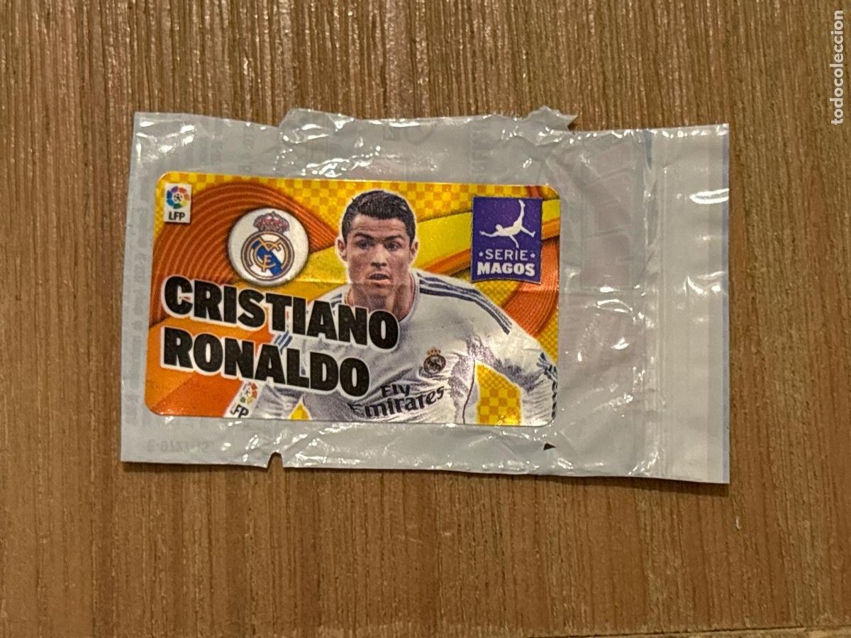 Cromos de f&uacute;tbol: 28. CROMO CRISTIANO RONALDO REAL MADRID SERIE MAGOS CHICLE LIGA EDICIONES ESTE 2014-15 14-15