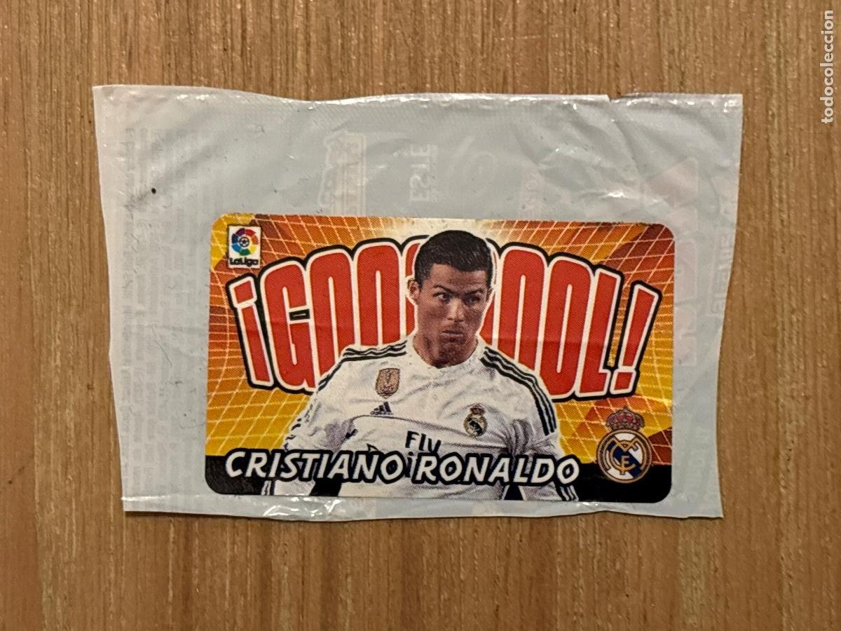 Football Stickers: 28. CROMO CRISTIANO RONALDO REAL MADRID SERIE GOL CHICLE LIGA EDICIONES ESTE 2015-16 15-16