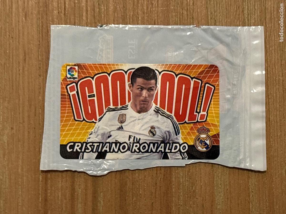 Football Stickers: 28. CROMO CRISTIANO RONALDO REAL MADRID SERIE GOL CHICLE LIGA EDICIONES ESTE 2015-16 15-16