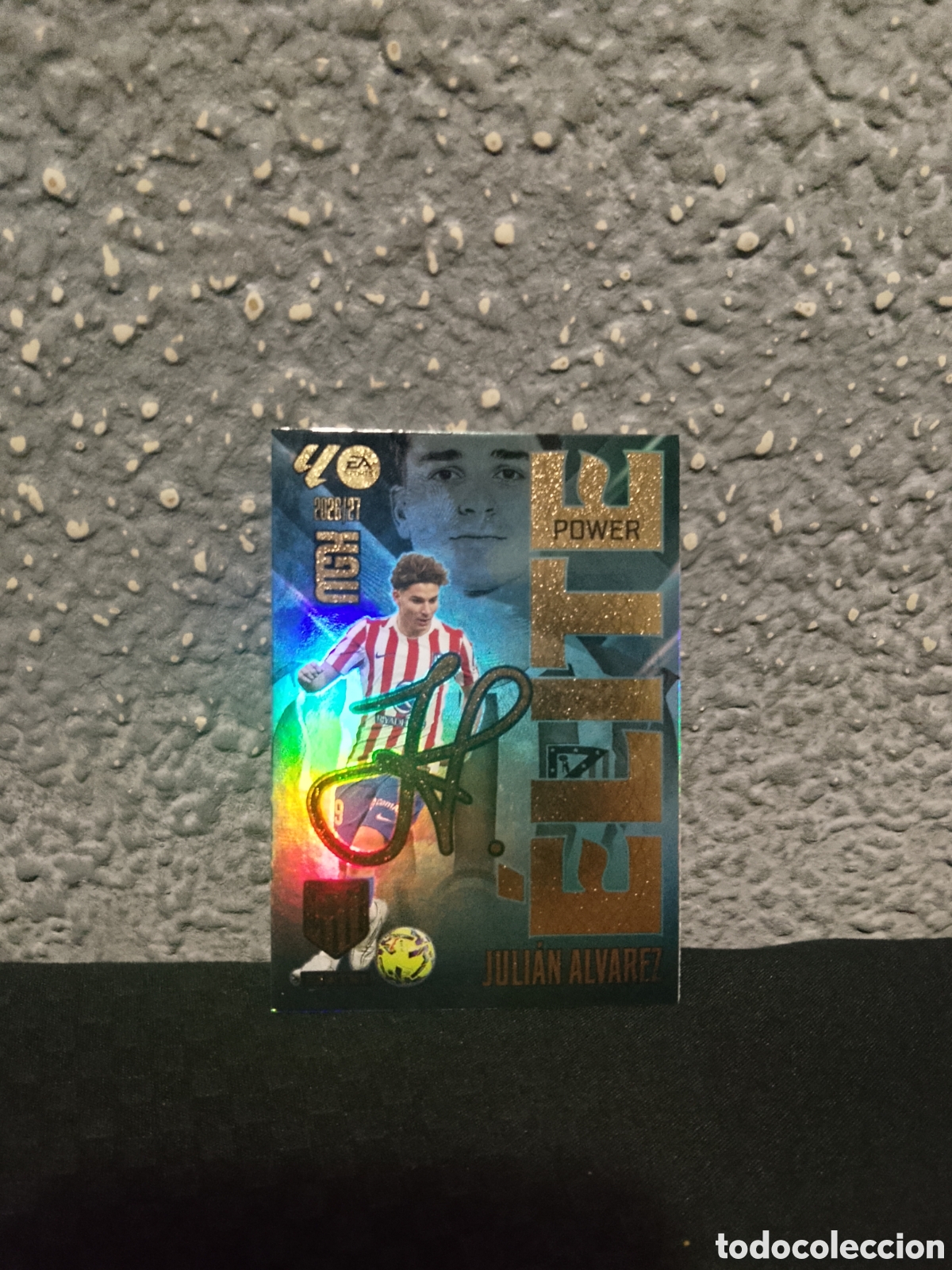 Football Stickers: Juli&aacute;n &Aacute;lvarez elite power 8P atl&eacute;tico De Madrid megacracks 26/27 2026 2027