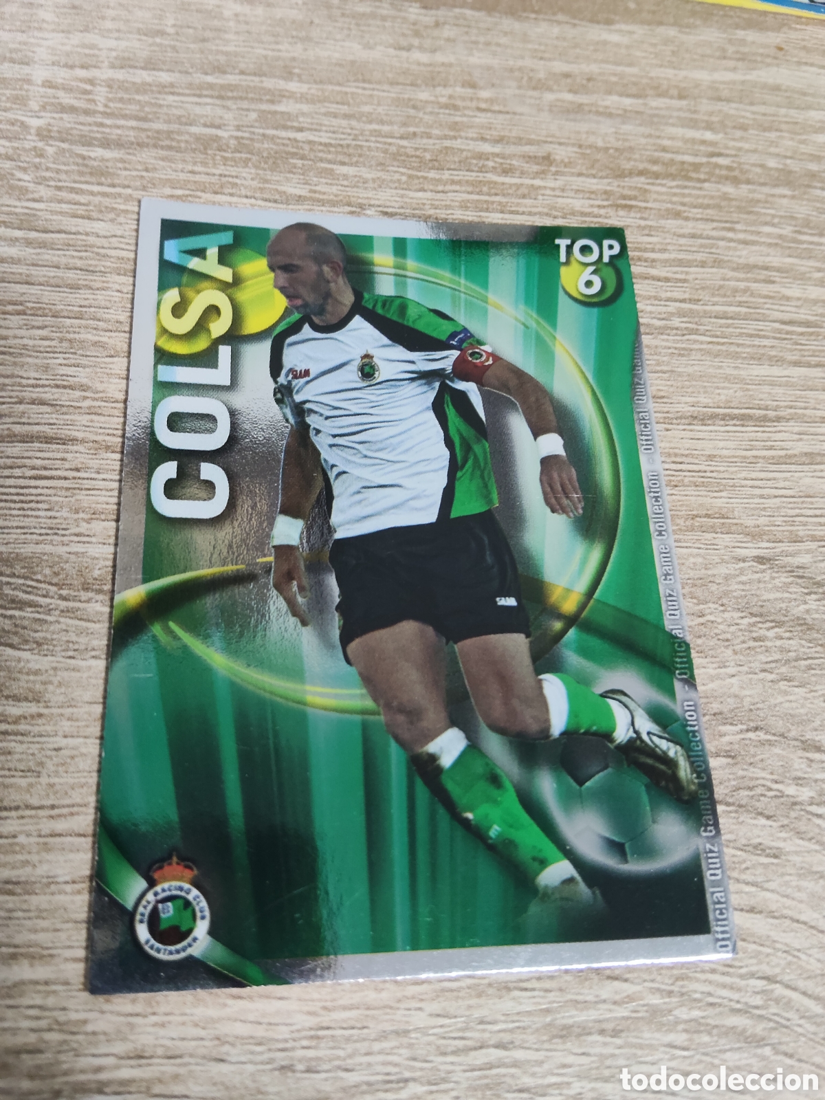 Football Stickers: Mundicromo las fichas de la liga 2010 2011 10 11 592 Colsa Racing de Santander fondo verde