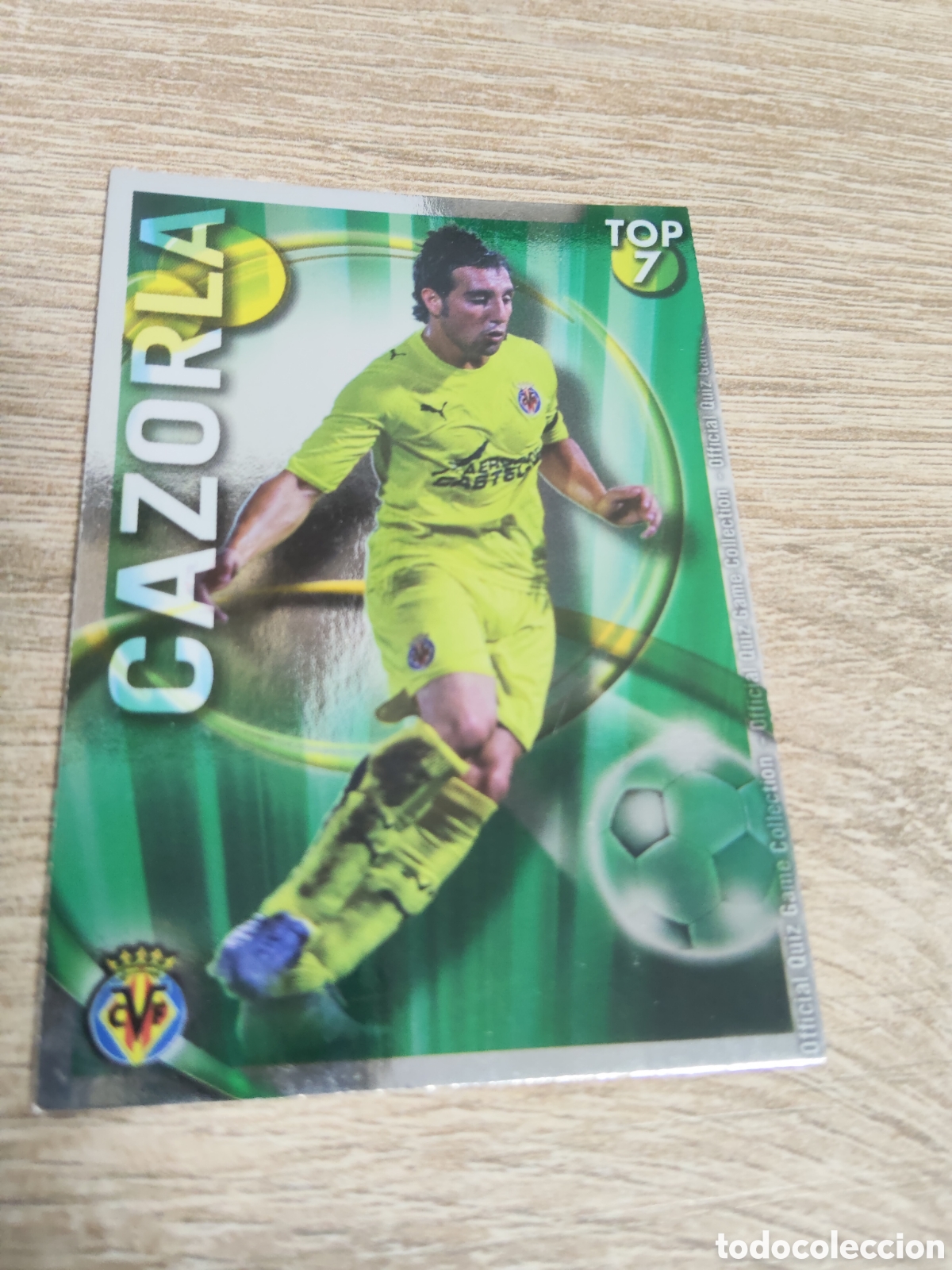 Cromos de f&uacute;tbol: Mundicromo las fichas de la liga 2010 2011 10 11 599 Cazorla Villarreal fondo verde