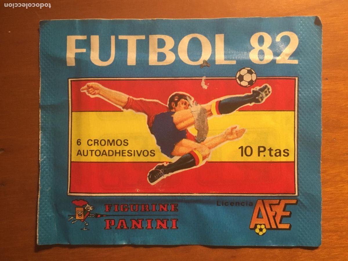Cromos de f&uacute;tbol: futbol 82 panini sobre cromos sin abrir cerrado
