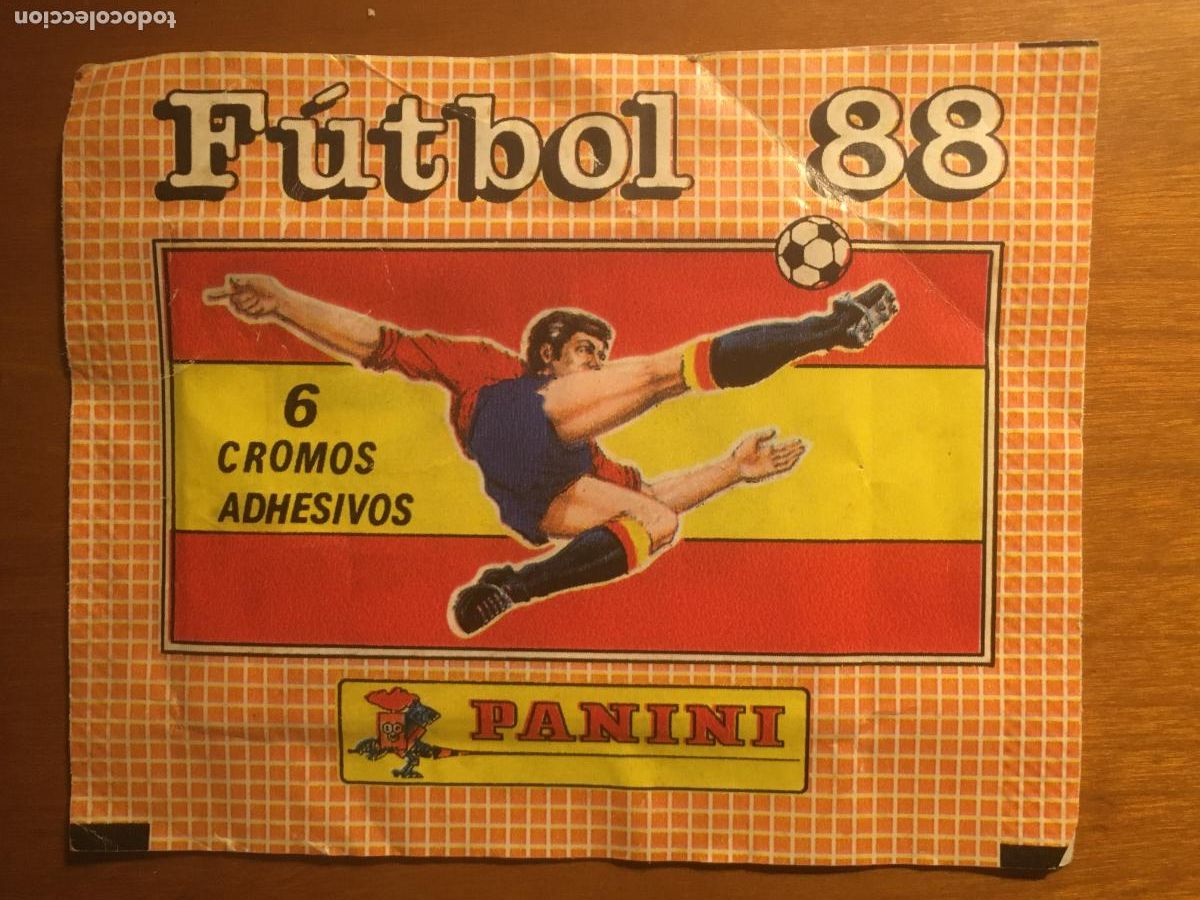 Cromos de f&uacute;tbol: futbol 88 panini sobre cromos sin abrir cerrado