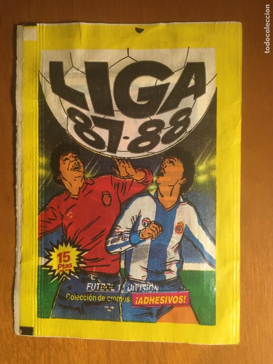 Cromos de f&uacute;tbol: liga 87 88 1987 1988 ediciones este sobre de cromos sin abrir cerrado