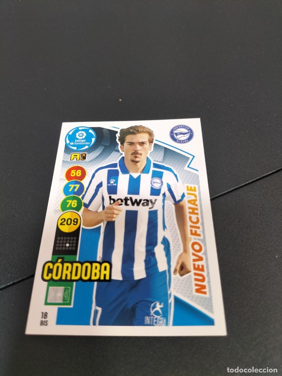 Cromos de f&uacute;tbol: 1 CROMO ADRENALYN 2020-2021 20-21 DEPORTIVO ALAVES 18 BIS CORDOBA ( NUEVO FICHAJE