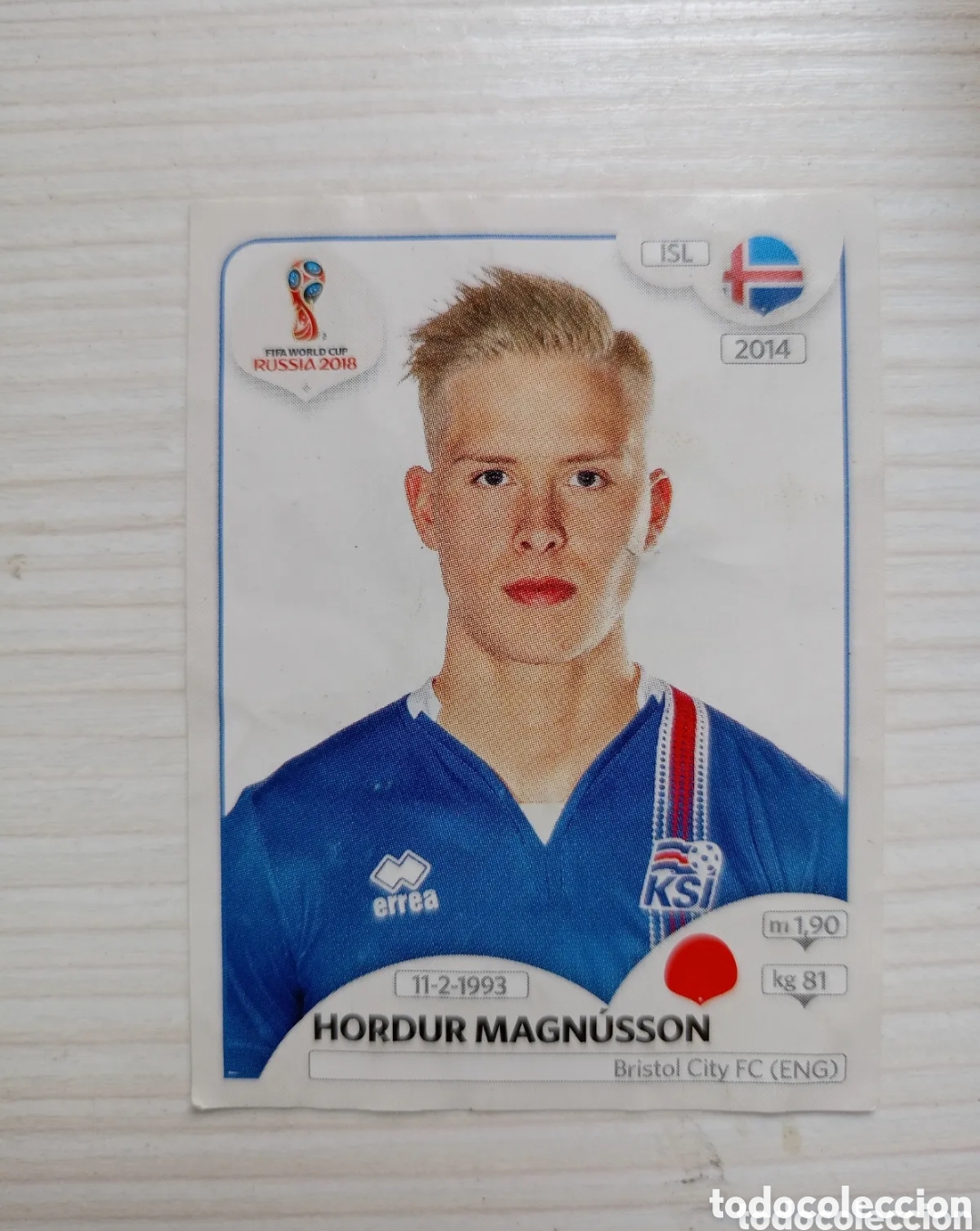 Fu&szlig;ball-Sticker: MUNDIAL DE RUSIA WORLD 2018 18 PANINI N&ordm;300 300 HORDUR MAGNUSSON ISLANDIA