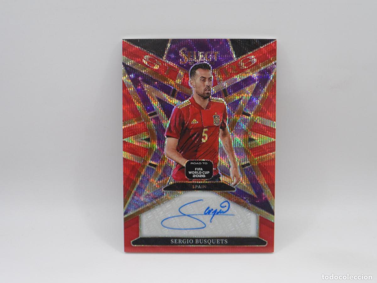 Cromos de f&uacute;tbol: AUTO SERGIO BUSQUETS ESPA&Ntilde;A PANINI SELECT FIFA WORLD CUP 2026 MUNDIAL AUTOGRAFO PRIZM BARCELONA