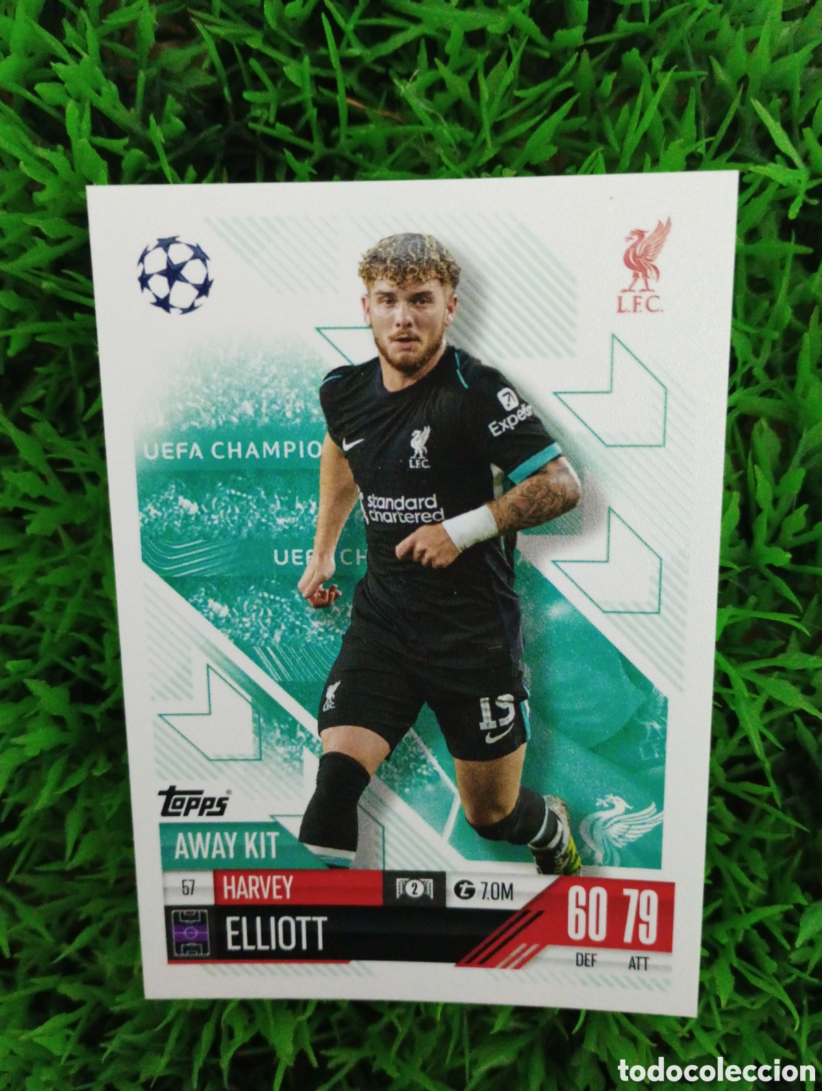 Football Stickers: Elliott Liverpool AWAY KIT Match Attax Extra 24-25 # 57