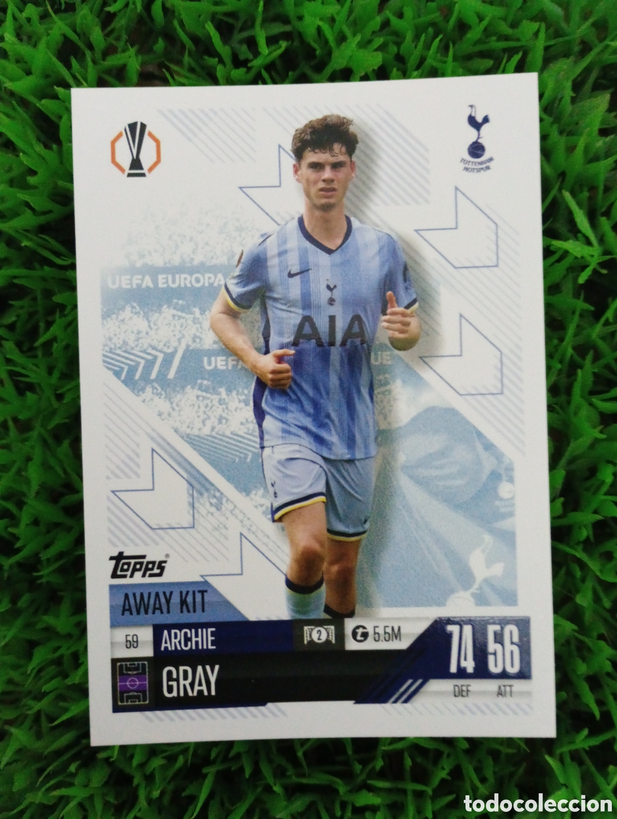 Fu&szlig;ball-Sticker: Gray Tottenham AWAY KIT Match Attax Extra 24-25 # 59