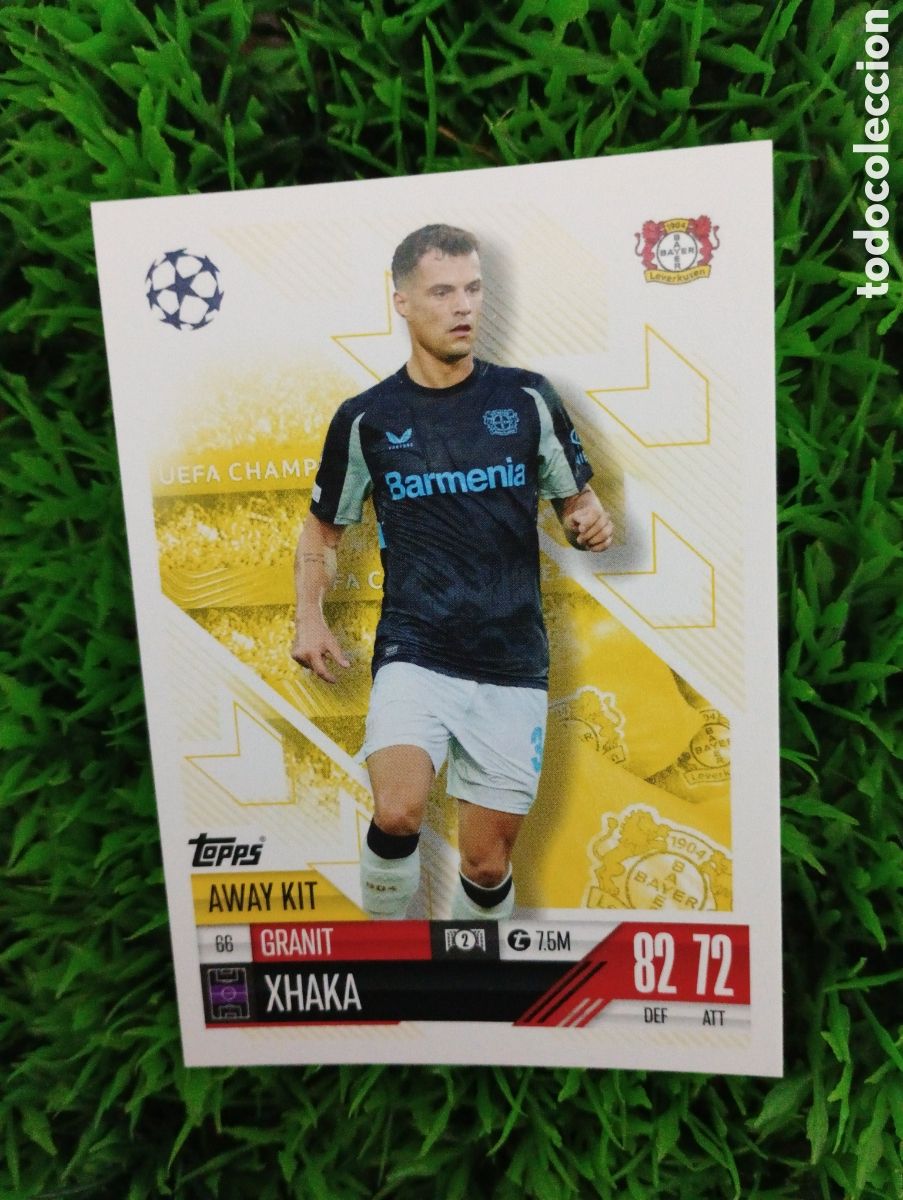 Figurine di Calcio: Xhaka Bayer Leverkusen AWAY KIT Match Attax Extra 24-25 # 66