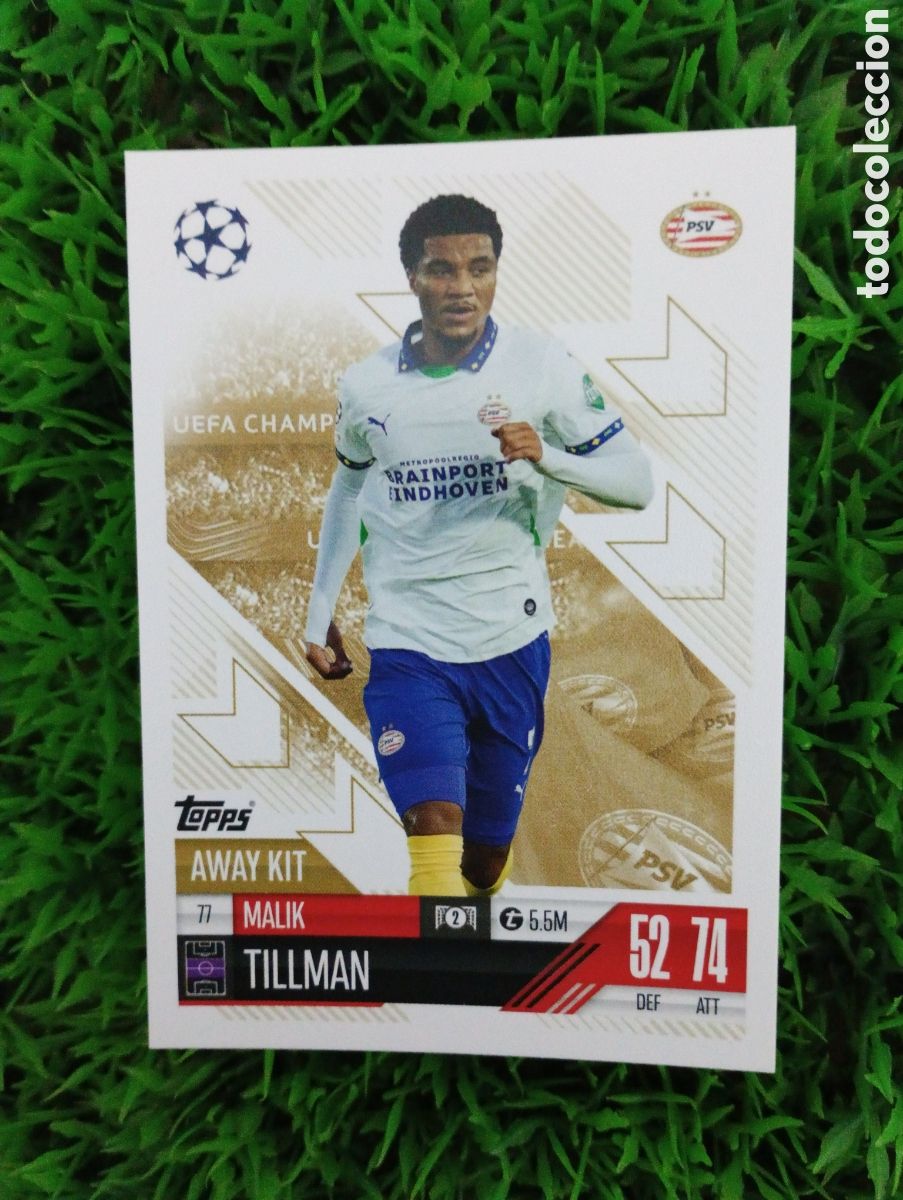 Cartes &agrave; collectionner de Football: Tillman Psv Eindhoven AWAY KIT Match Attax Extra 24-25 # 77