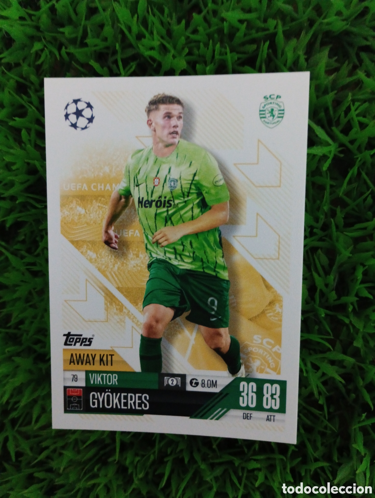 Cartes &agrave; collectionner de Football: Gyokeres Sporting Portugal AWAY KIT Match Attax Extra 24-25 # 79