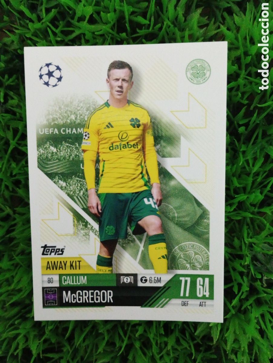 Cartes &agrave; collectionner de Football: McGregor Celtic AWAY KIT Match Attax Extra 24-25 # 80