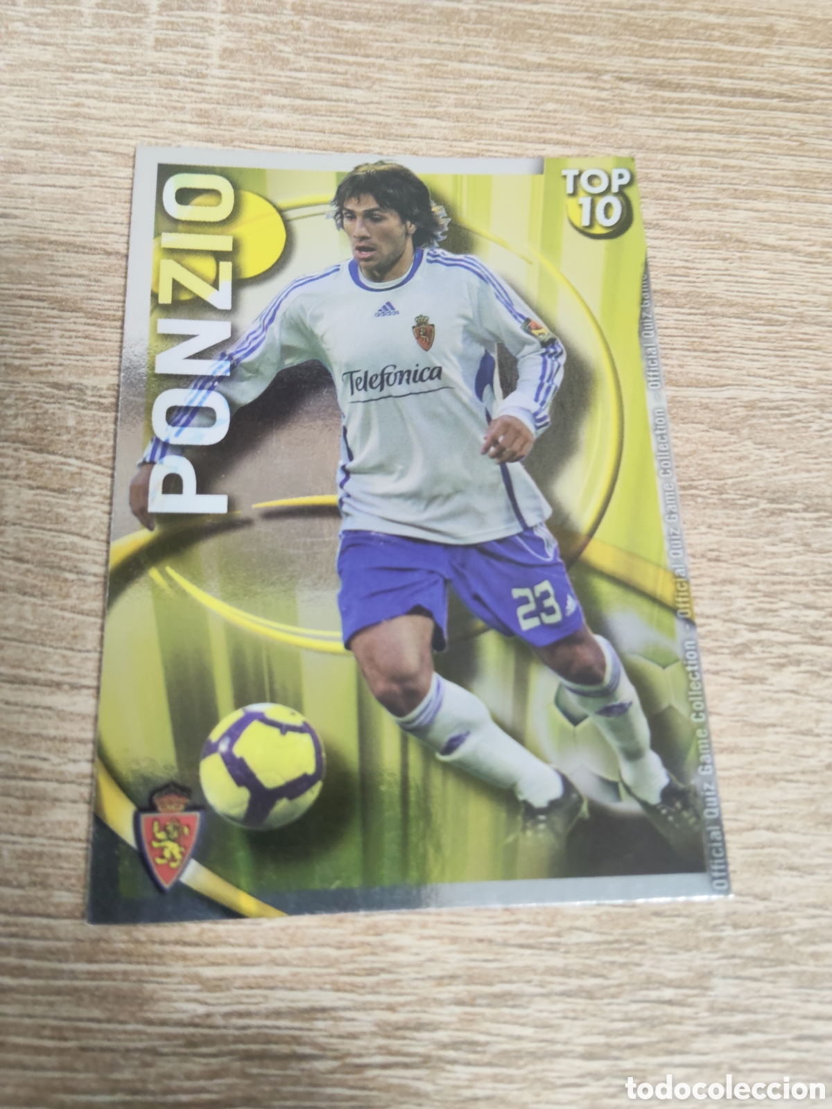Cromos de f&uacute;tbol: Mundicromo las fichas de la liga 2010 2011 10 11619 Ponzio Real Zaragoza fondo dorado