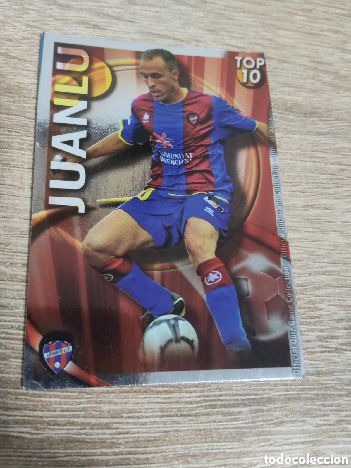 Cromos de f&uacute;tbol: Mundicromo las fichas de la liga 2010 2011 10 11 621 Juanlu Levante fondo rojo