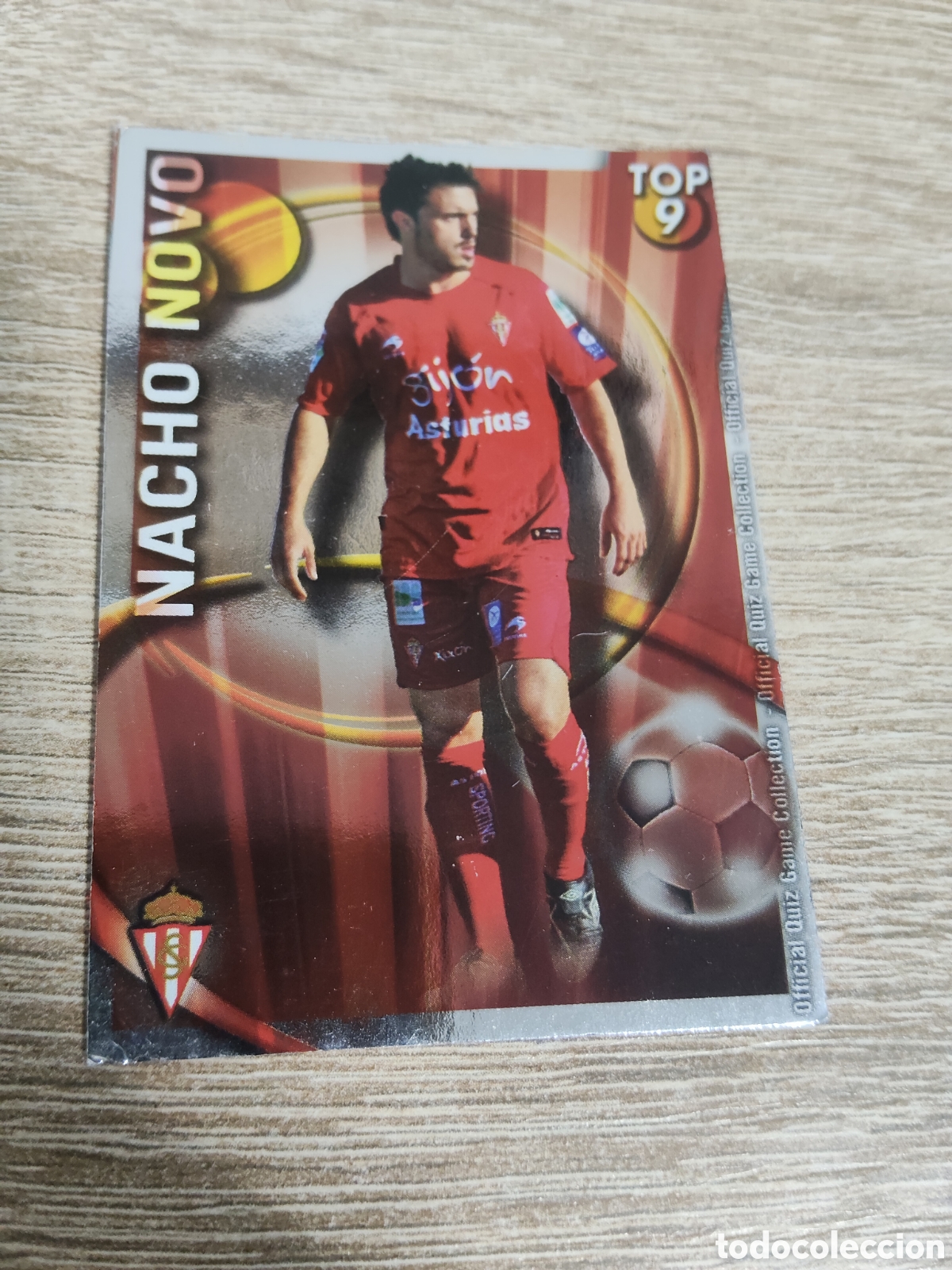 Cromos de f&uacute;tbol: Mundicromo las fichas de la liga 2010 2011 10 11 628 Nacho Novo Sporting de Gij&oacute;n fondo rojo