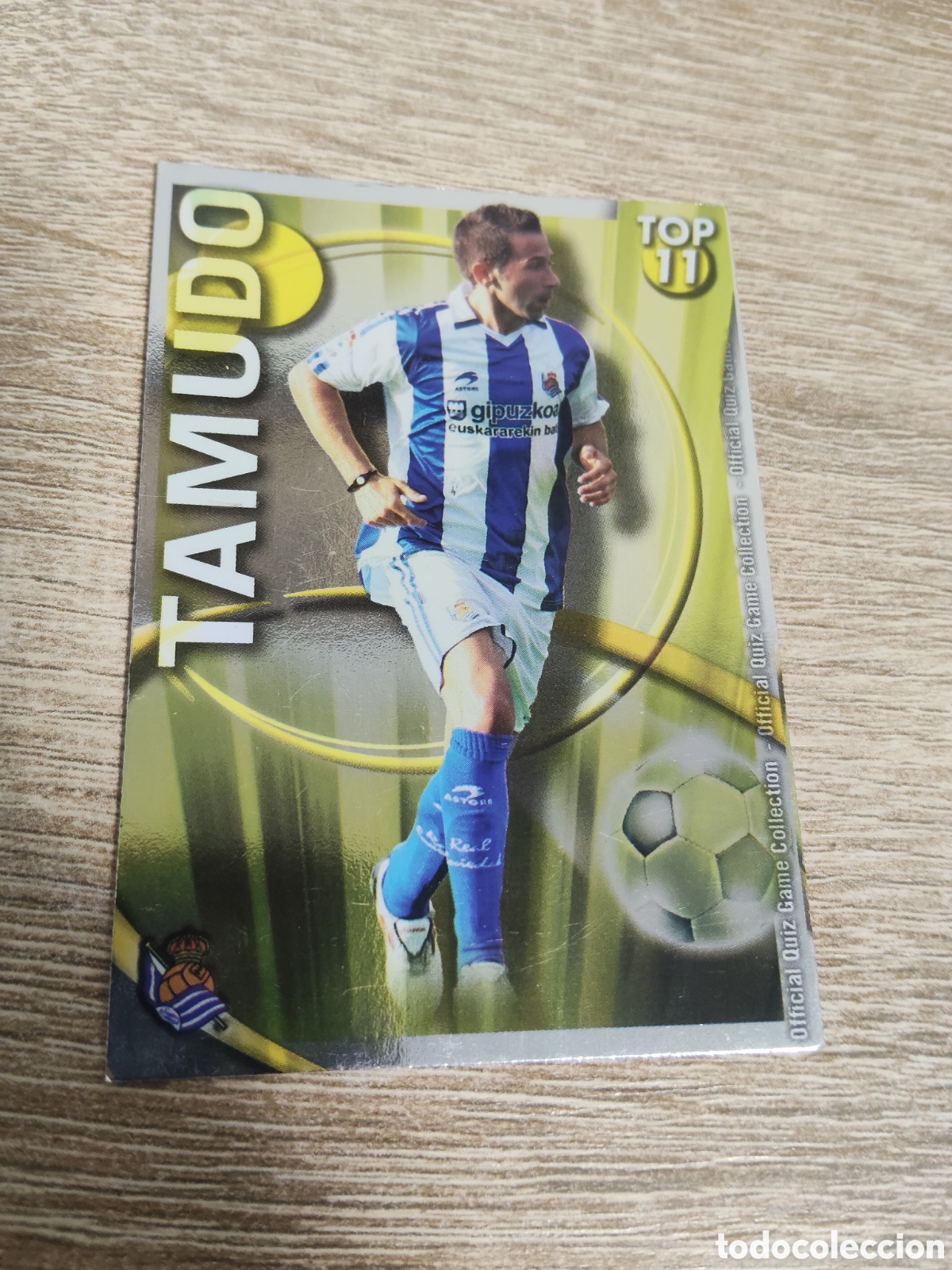 Cromos de f&uacute;tbol: Mundicromo las fichas de la liga 2010 2011 10 11 637 Tamudo Real Sociedad fondo dorado