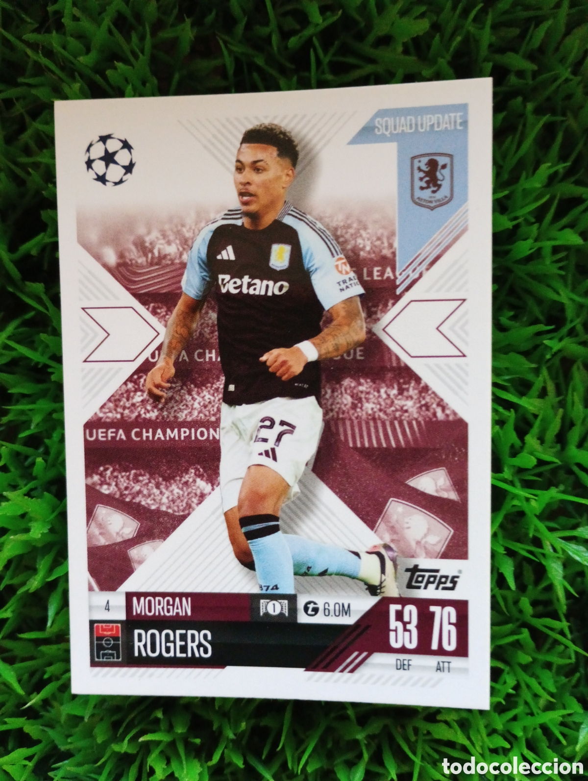 Football Stickers: Rogers Aston Villa SQUAD UPDATE Match Attax Extra 24-25 # 4