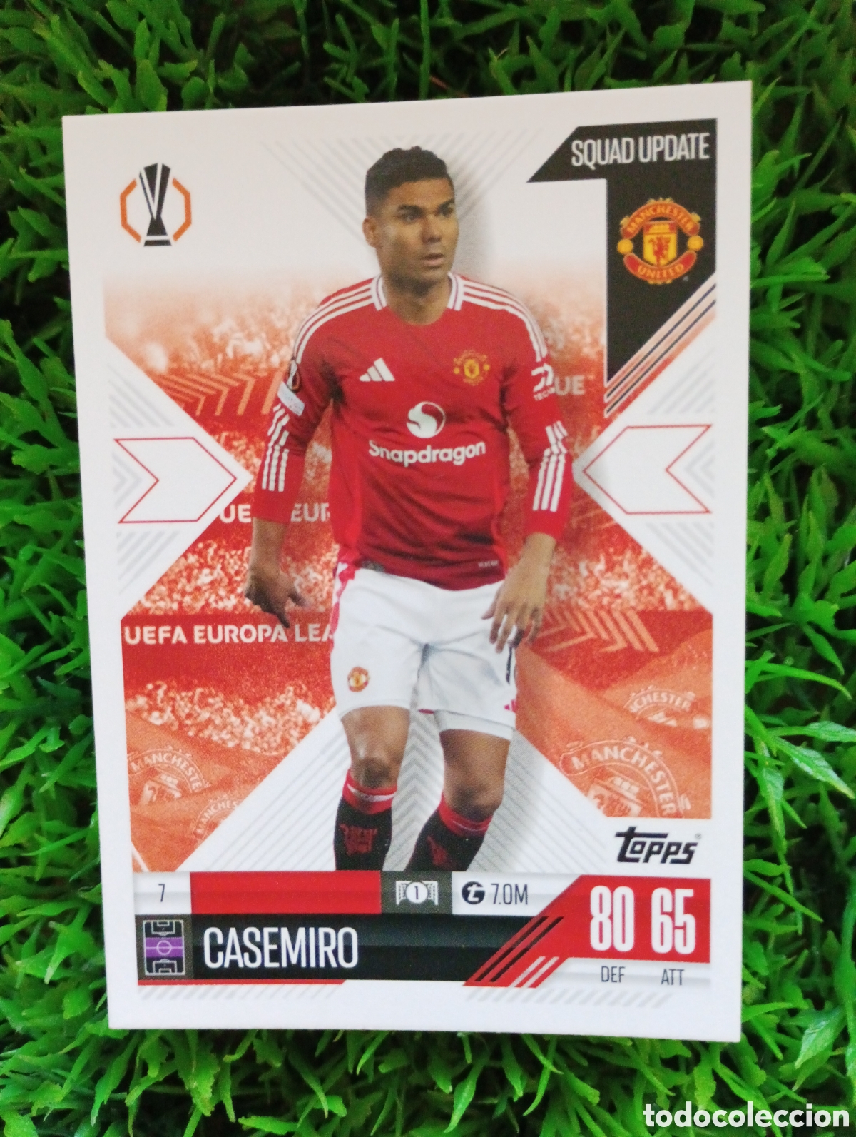 Football Stickers: Casemiro Manchester United SQUAD UPDATE Match Attax Extra 24-25 # 7