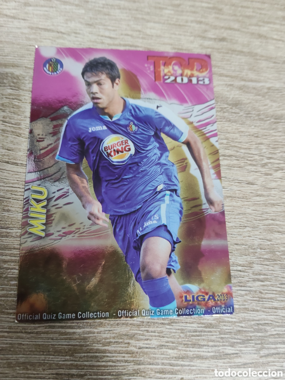 Football Stickers: Mundicromo las fichas de la liga 2012 2013 12 13 628 Miku Getafe fondo fucsia