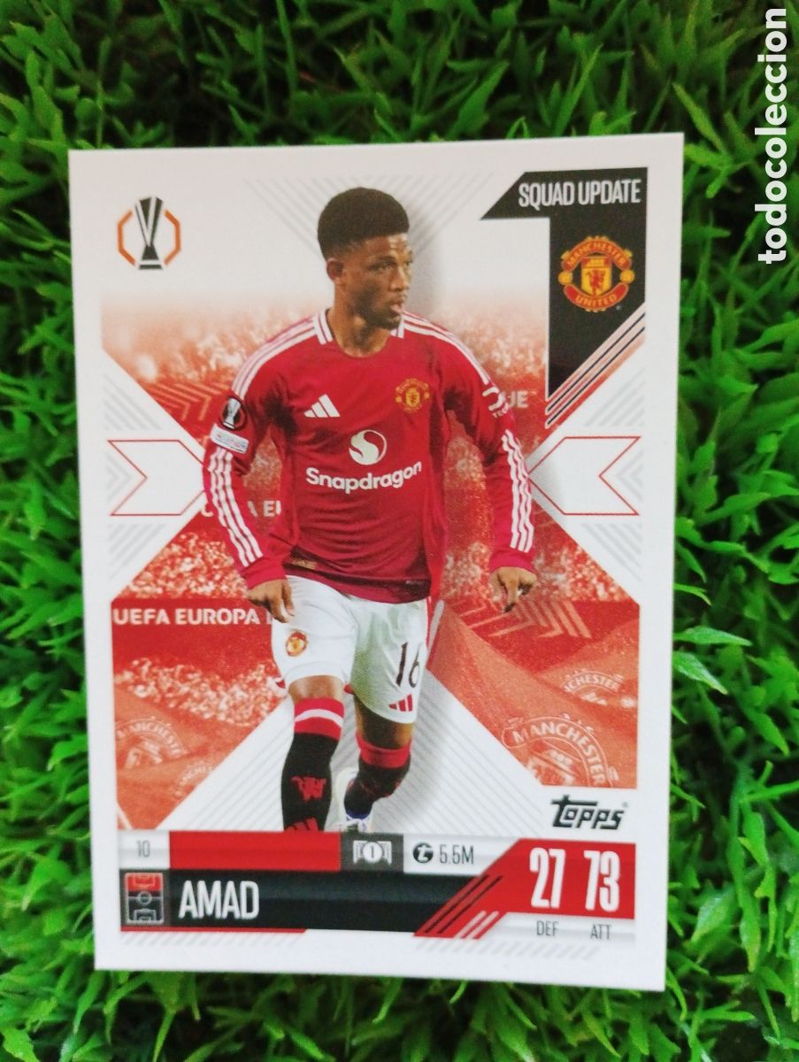 Football Stickers: Amand Manchester United SQUAD UPDATE Match Attax Extra 24-25 # 10