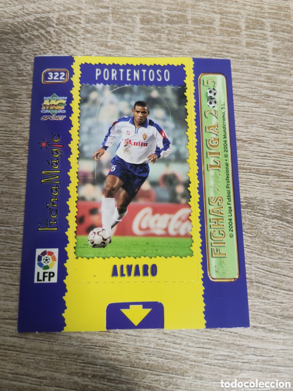 Figurine di Calcio: Mundicromo las fichas de la liga 2004 2005 04 05 322 &Aacute;lvaro Real Zaragoza