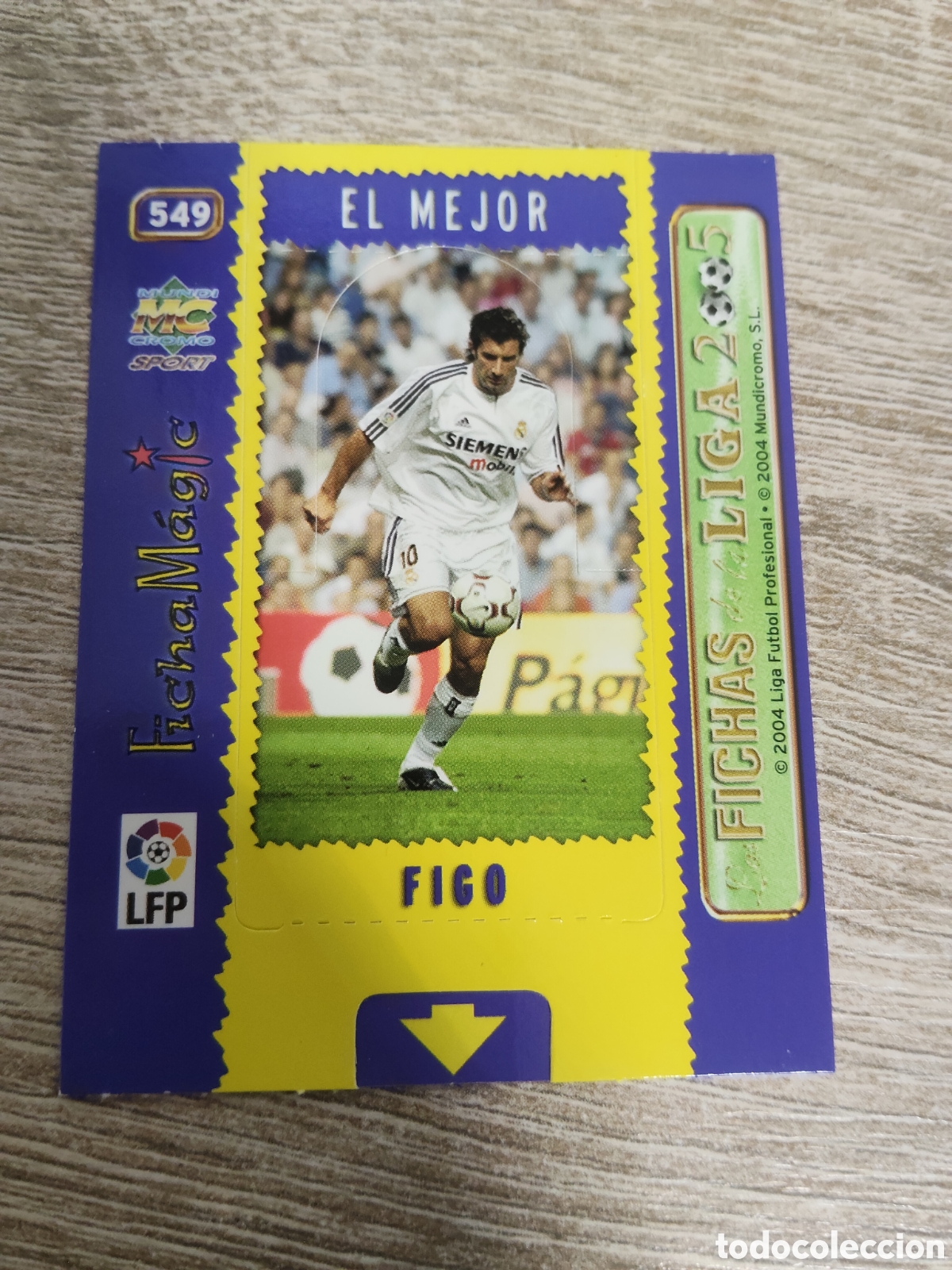 Figurine di Calcio: Mundicromo las fichas de la liga 2004 2005 04 05 549 Figo Real Madrid